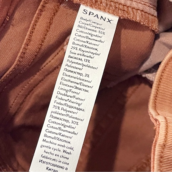 NWT SPANX Stretch Twill Cropped Wide Leg Pants Bronze Glow Women’s Size Small S - Picture 7 of 9